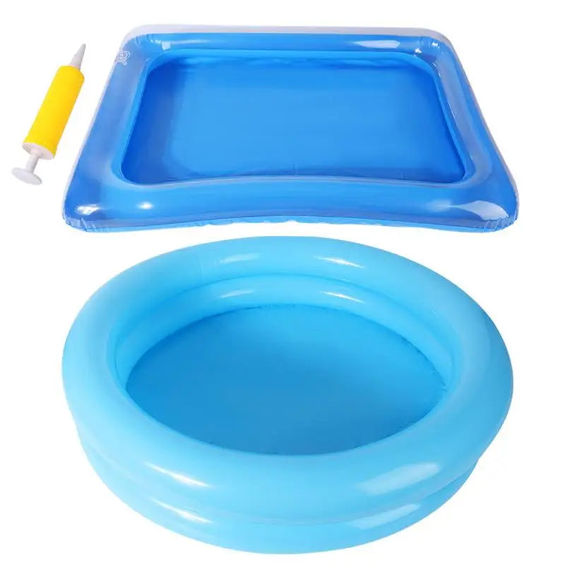 Inflatable Foot Bath Footbath Foot Soaking Bath Basin For Swimming Pool To Clean Feet Sturdy Versatile Blue Inflatable Basin