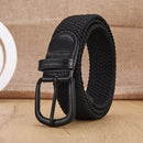 Men's Belt Casual Woven Elastic Belt Outdoor Sports Women's Belt No Need for Punching Climbing Work Belt For Men Women Fashion