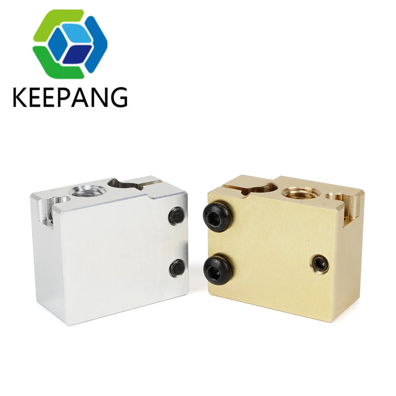 1pcs High Quality Volcano Copper Heater Block Upgrade PT100 Aluminum Heating Block for E3d Volcano Hotend 3D Printer Parts