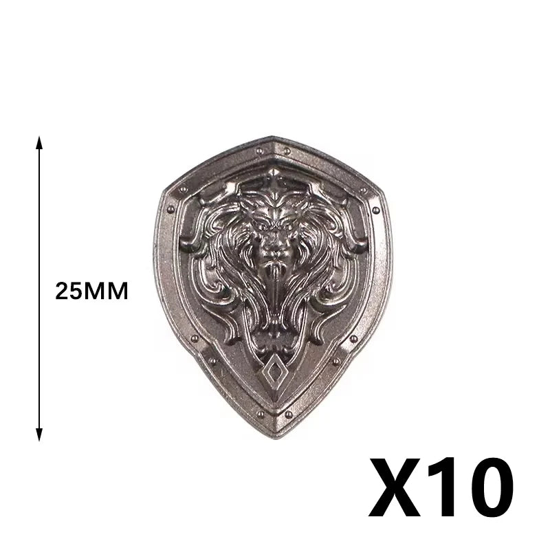 Medieval MOC Weapon Figure Accessories Building Blocks Soldiers Sword Shield Bow Arrow Trident Hammer Axe Spear Brick Kid Toy