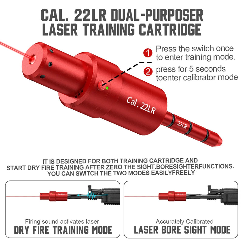 22LR multifunctional magnetic red green light trainer, dual-purpose for training and calibration