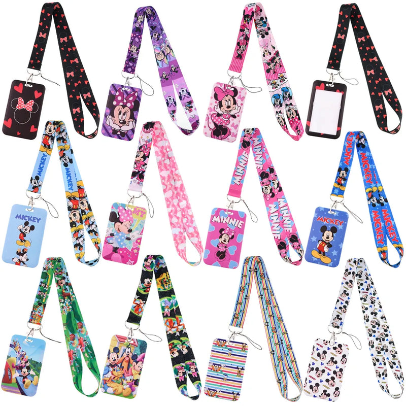 Minnie Mouse Keychain Lanyard for Keys ID Badge Holder Credit Card Neck Strap Keychain Lariat Phone Strap Jewelry YQ1027