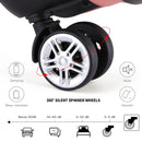 KONO TSA Lock, suitcase (M/L/XL) TONO Hard Case, Lightweight ABS Trolleys with Twin wheels