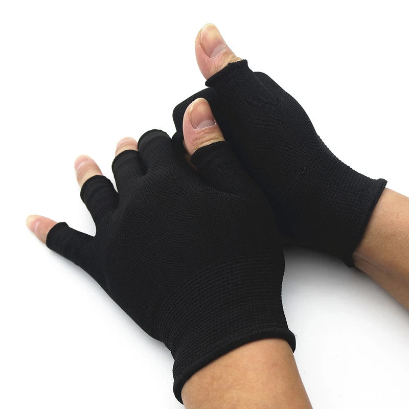 Winter Half Finger Fingerless Gloves Unisex Outdoor Mittens Warm Glove Women Men Wool Knit Gloves Elastic Comfort