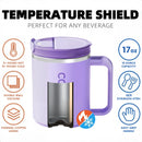 17oz Coffee Mug Cup with Handle,Vacuum Insulated Coffee Mug with Sliding Lid, Double Wall Stainless Steel Travel Tumbler Mug