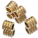 20pcs Stainless Steel Loose Bead Big Large Hole Spacer Beads Charm Pendants for DIY Bracelet Necklace Jewelry Making Supplies