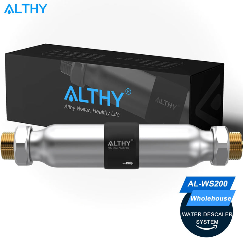 ALTHY AL-WS200 Whole House Water Descaler Scale Inhibition Softener System  Large Flow Anti Limescale Corrosion & Hard water