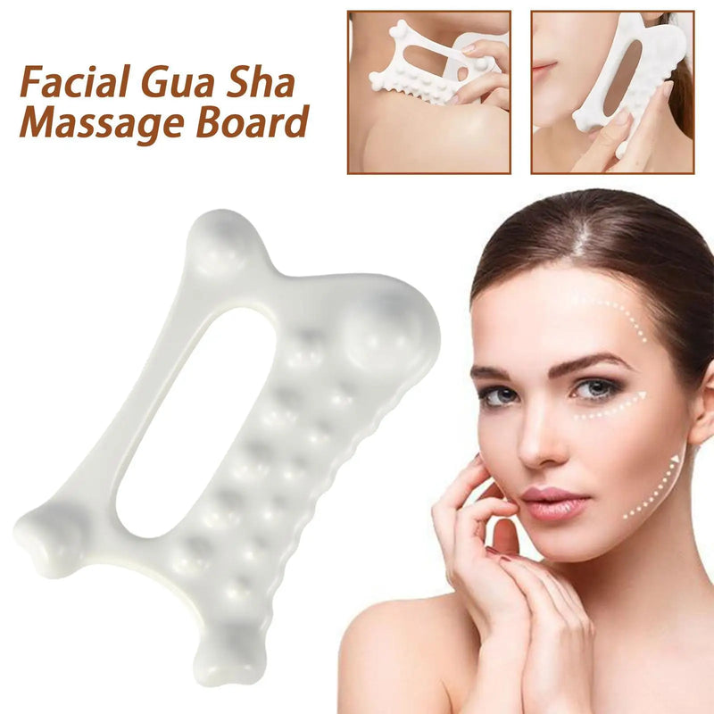 Facial Gua Sha Massage Board Ceramics Reduce Fat Static Free Portable Full Body Scraping Plate for Women Adults