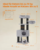 FEANDREA scratching post larger 141cm thick column stable tilt guard cat tree