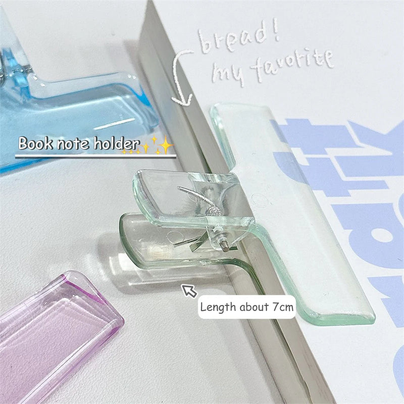 Transparent Candy Color Large Clip Ins Student File Account Hand Account Bill Binder Clip Paperclips Ofeice & School Supplies