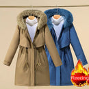 New In Coats & Jackets Women's Winter Padded Jacket Loose Casual Outerwears Fleece Hodded Windbreaker Elegant Office Lady's Coat