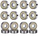 10Pcs 608 ZZ 608RS Ball Bearings 608ZZ Metal Double Shielded Miniature Deep Groove Skateboard Ball Bearings 8mm X 22mm X 7mm