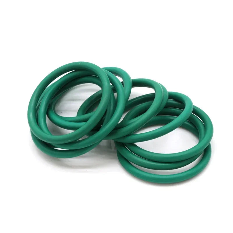 10pcs CS 3.5mm OD 10~100mm Green FKM Fluorine Rubber O Ring Sealing Gasket Insulation Oil High Temperature Resistance Green