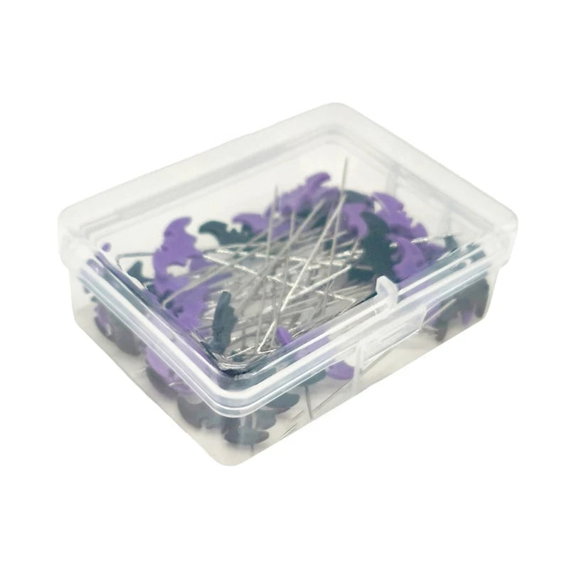 50/100pcs Dressmaking Pins Embroidery Patchwork Pins Accessories Halloween Bat Sewing Needle DIY Sewing Tools Decoration