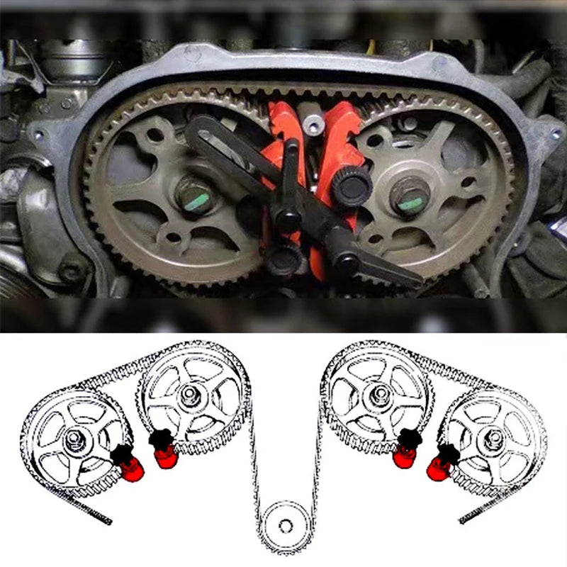 5 Pcs Universal Cam Camshaft Lock Holder Car Engine Timing Locking Tool Double/Single Camshaft Retainer Timing Belt Fix Changer