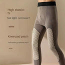 Thickened Elastic Waist Leggings for Autumn and Winter Graphene Self-heating Knee Protection Thermal Casual Leggings Men's Pants