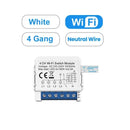 AVATTO Tuya WiFi 1/2/3/4 Gang Mini Smart Switch DIY Light Switches Module 2-Way Control Works With Smart Alexa Alice Google Home