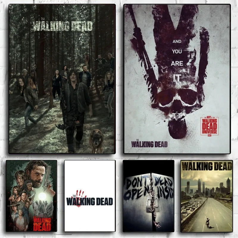 The Walking Dead Print Art Canvas Poster No Framed Poster Kraft Club Bar Paper Vintage Wall Art Painting Bedroom Study Stickers