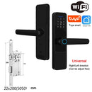 Wifi Smart Door Lock with Handle Keyless Entry Fingerprint Digital Lock Free App Remote Control Door 35-120mm