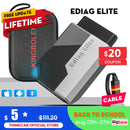 HOT KINGBOLEN Ediag Elite Lifetime free Car Diagnostic Tools All system 15 Resets Bi-directional Built-in CANFD FCA OBD2 Scanner