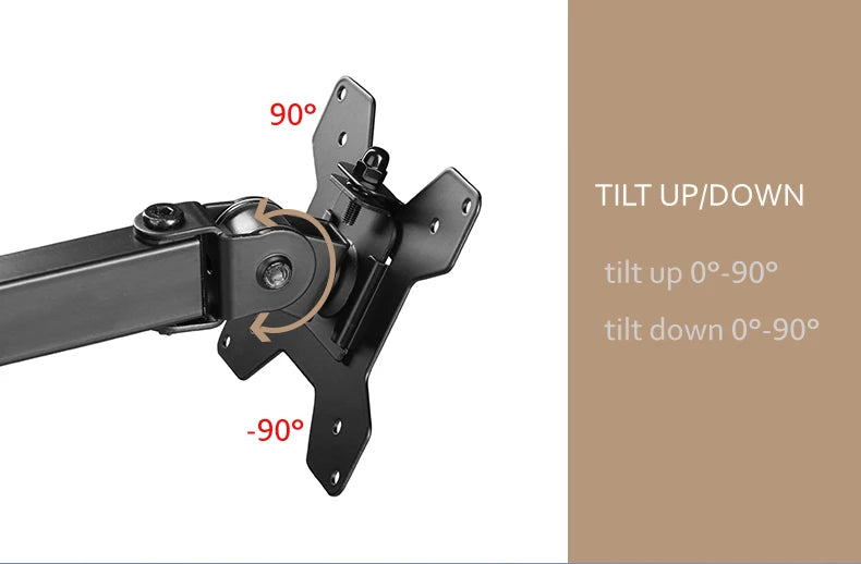 M051 clamp grommet base Full Motion 360 rotate single computer 10"-27" Monitor Holder long arm Monitor Mount Arm 9.9kgs PC stand