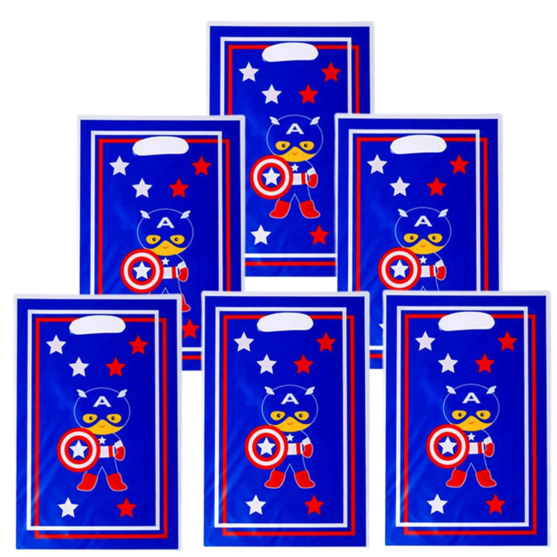 Cartoon Captain America Theme Disposable Tableware Set Birthday Party Dress up Balloon Decoration Baby Shower Background Cloak