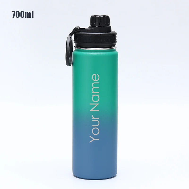 Personalised Gift 304 Stainless Steel Insulated Water Bottle 600ml 700ml 800ml Tumbler Flask