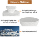 Modern Concrete Side Table for Indoor Outdoor Round Coffee Table Accent Table Garden Stool Unique Shaped