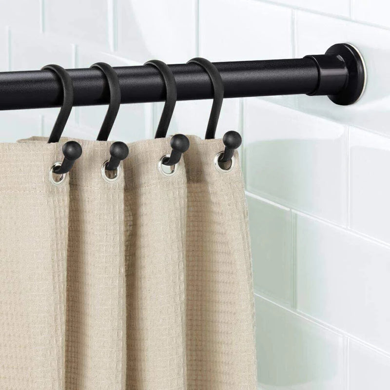Curtain Rods Adjustable Drapery Rods Shower Curtain Rods No Drilling Non-Slip Telescopic Rod 70-360cm Optional