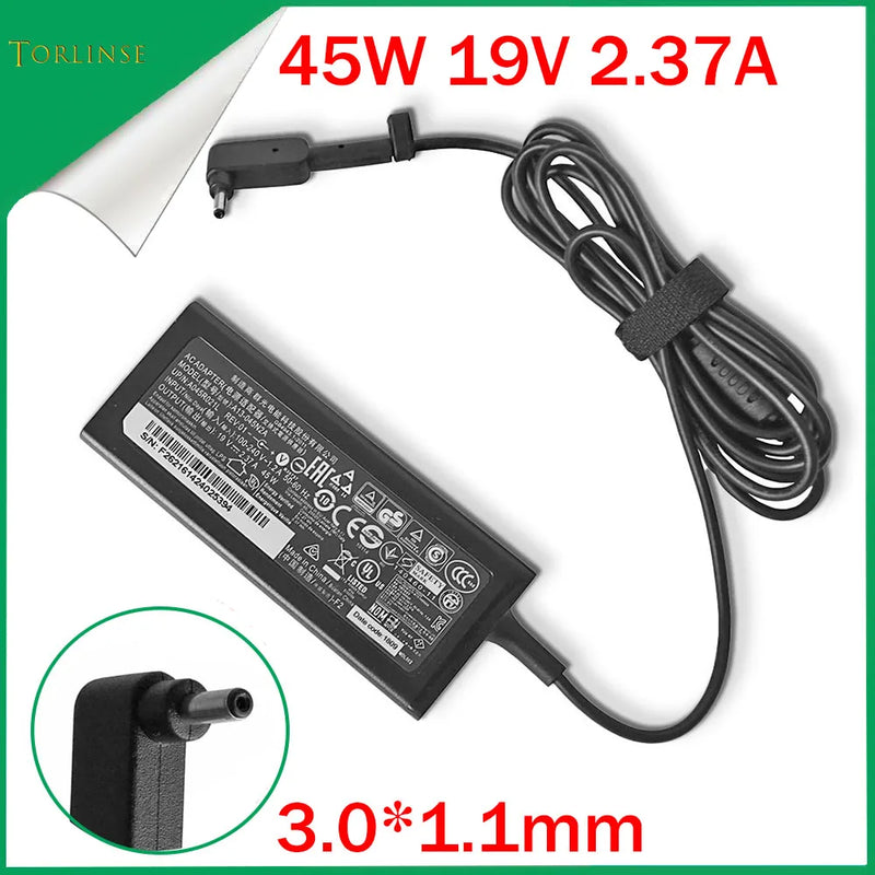 19V 2.37A 45W 3.0*1.1MM Laptop Adapter Charger For Acer Aspire S7 391 V3-371 Switch12 PA-1450-26 A13-045N2A 547H Chromebook 11