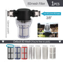 3/8" 9/12mm Misting Cooling System 0.6mm Nozzles Fine Atomizer PE Tubing Filter Self-priming Pump Garden Irrigation Watering Kit