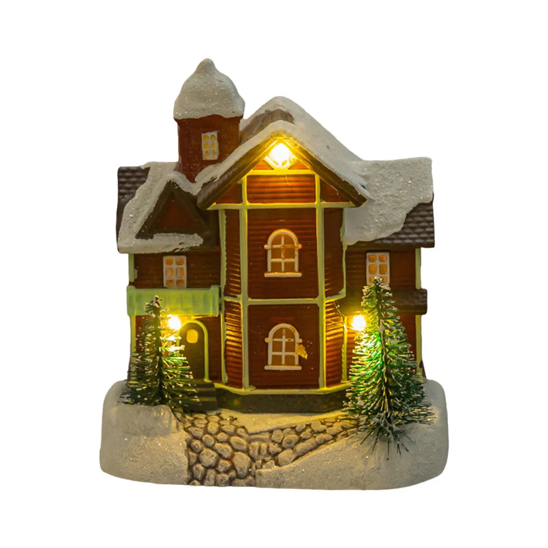 Christmas Decoration Hot Air Balloon Musical Miniature Scene for Children
