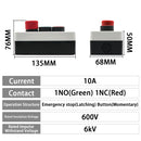 10A 600V Push Button Switch Control BoxWaterproof Button Indicator Light Plastic Case Emergency Stop Reset Point Electric Box