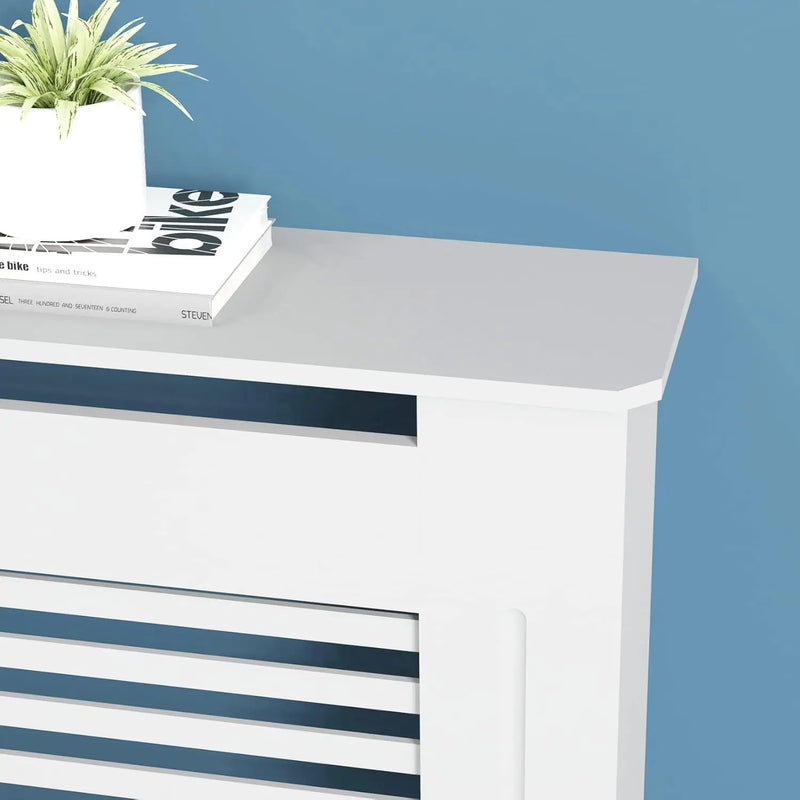 Wood Radiator Cover Modern Tall Radiator Shelf Large Heater Covers Horizontal Slats