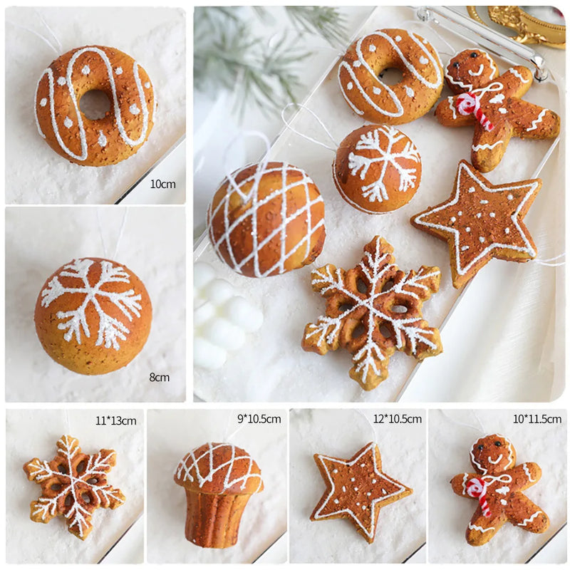 Foam Ball Snowflake Christmas Tree Pendant Christmas Ball Gingerbread Man Pendant Christmas Pendant Diy Christmas Ornament