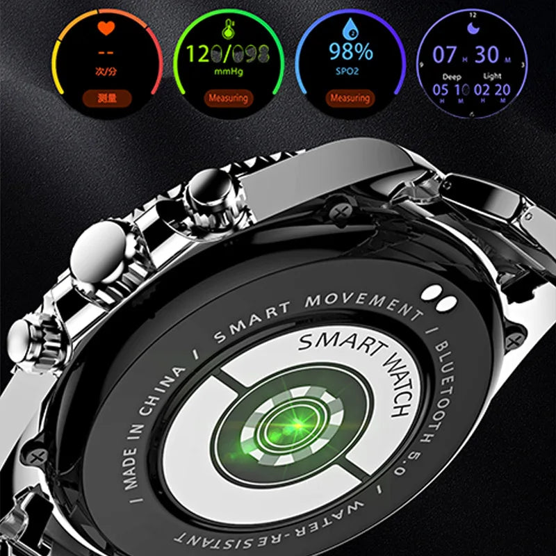 Smart Watch Men Multifunction Smartwatch 2022 Fitness Sports Waterproof Watches AW12 Steel Wrist Clock Bluetooth Call Connected