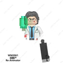 SAW Horror Movie Jack Ripper Mini Action Figures Building Blocks Brick Models Silent Hill Horrifying Chainsaw Man Halloween Toys