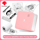 Phomemo M02Pro Mini Portable Printer Wireless Thermal Labeler 300dpi Inkless Printing 15/25/50/53mm for Photo Easy Labeling