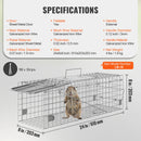 VEVOR Live Animal Cage Trap Humane Cat Rodent Control Folding with Handle for Rabbits Stray Cats Squirrels Raccoons Groundhogs