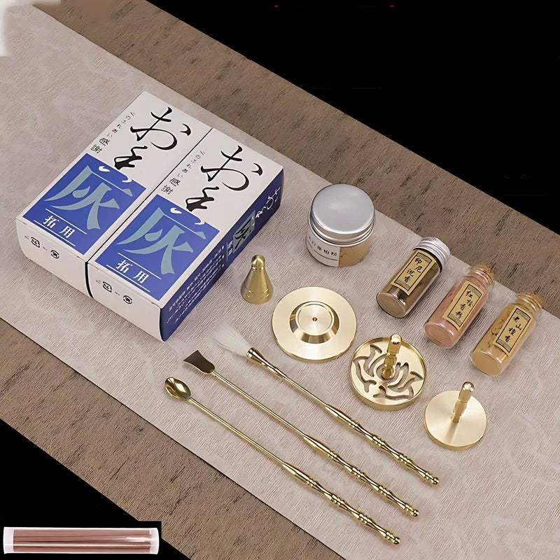 Copper Incense Road Set Incense Seal Sandalwood Agarwood Powder Editing Tools Incense Burner Incense Extension Supplies