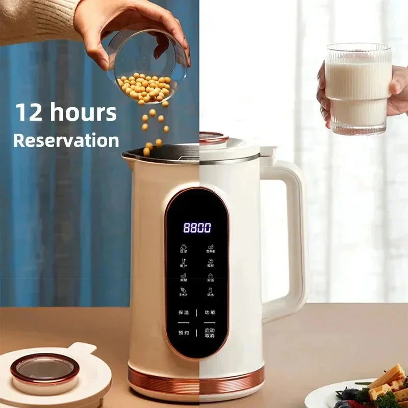 220V 1500ml Soybean Milk Machine 10-leaf Blade Breakfast Machine Electric Juicer Blender Mixer Wall Breaking Machine