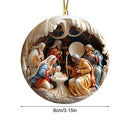 2024 Nativity Scene Hanging Ornaments Christmas Decoration Wall Hanging Jesus Angel Easter Christ Room Home Decorations