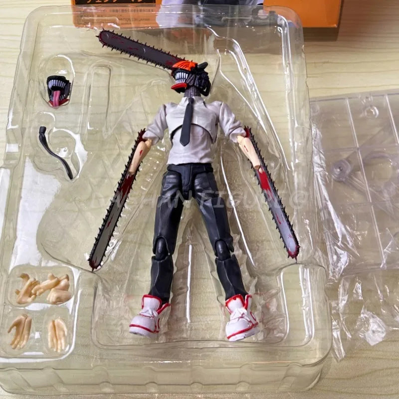 15cm Anime Shf Chainsaw Man Denji Action Figure Joint Mobility PVC Collection Doll Anime Electric Saw Demon Figures Model Toys