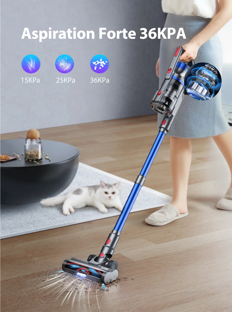 Buture JR500 Cordless Vacuum Cleaners Handheld 55 Mins 36000PA Suction Power Home Appliance 1.2L Dust Cup Removable Battery