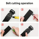 Men's Belt Automatic Metal Buckle Imitation Nylon Webbing Outdoor Work Belt Toothless Automatic Buckle Casual Sports Canvas Belt