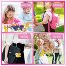 10/40Pcs Cartoon Animal Pop Keychain Hanging Stress Relief Toys Kids Birthday Party Favors Guests Gift Goodie Bag Pinata Filler