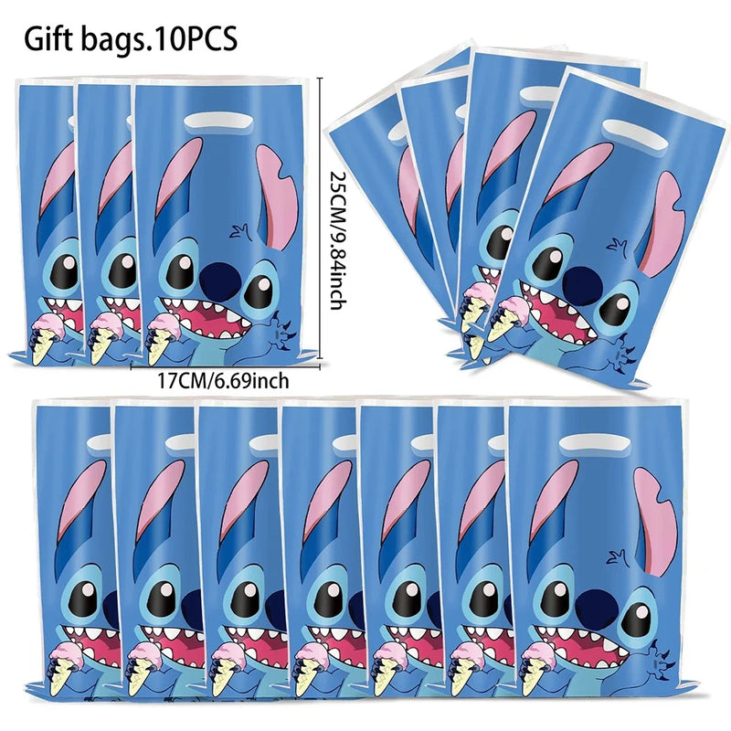 Newcomer Discount Disney Lilo&Stitch Party Gift Bag Children Candy GiftBag Party Supplies Kid Birthday Blue Stitch Home Supplies