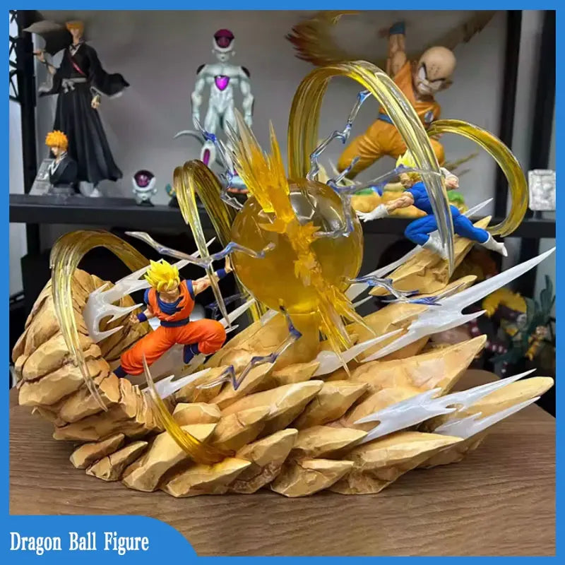 Dragon ball Goku Vs Vegeta Figure Sky Top Wcf Anime Figure Goku Vegeta Action Figurine Model Toys 18cm