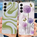 For Samsung A54 5G SM-A546B Phone Case Back Cover Butterfly Panther Pattern Samsung Galaxy A54 A 54 Bumper Soft Clear Capa Etui