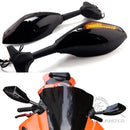 1 Pair Motorcycle LED Turn Signal Mirrors For HONDA CBR600RR 1000RR 500R SUZUKI SXR1000 Hayabusa SV650S GSXR600 GSXR750